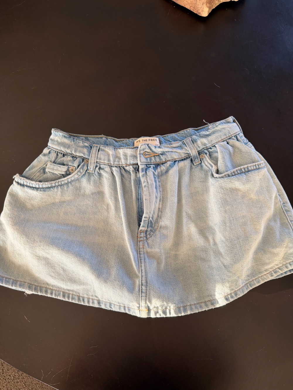 Free people denim mini skirt (skort)